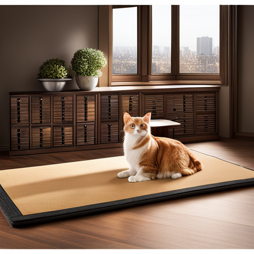 An image showcasing various cat scratch pad sizes and materials