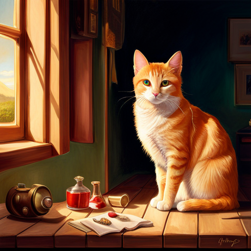 An image depicting a cat's ears, flushed with warmth, surrounded by a cozy, sunlit environment