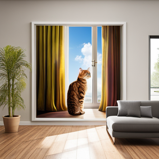 An image of a cozy living room with sunlight streaming through a window