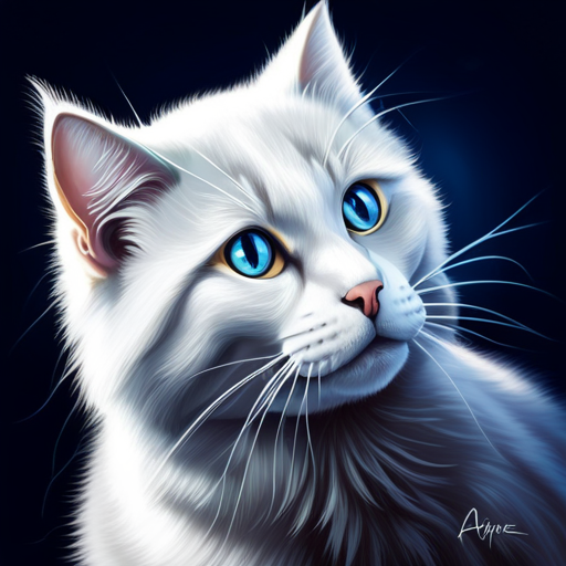 An image showcasing a mesmerizing feline gaze: a close-up of an enchanting cat with striking sapphire blue eyes, captivating the viewer with their intense depth, as if peering into their soul
