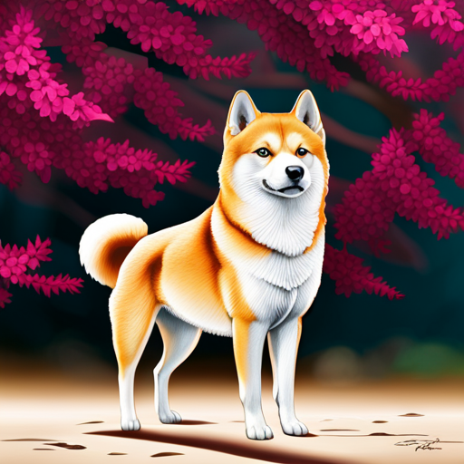 An image capturing the vibrant personality of a Shiba Inu with its distinctive curled tail, showcasing the breed's spirited charm and unique appearance