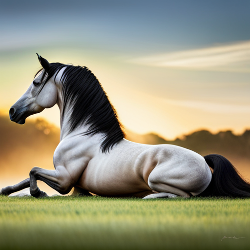 An image showcasing the intricate physiology of horses' resting positions