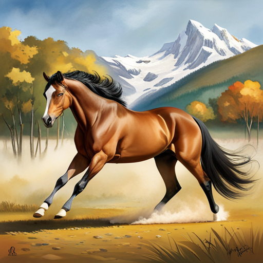 An image showcasing the majestic beauty of horses, portraying a variety of breeds known for their exceptional longevity