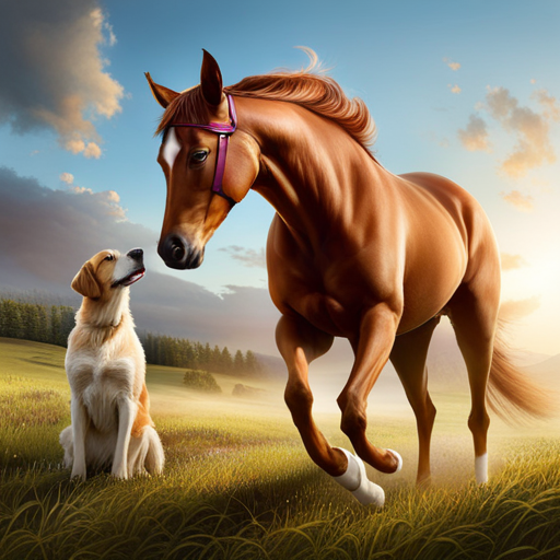 An image showcasing a horse with a dog's mouth, highlighting the potential benefits and drawbacks