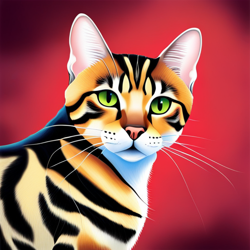 An image showcasing a charming Bengal cat with its sleek, soft coat, depicting its hypoallergenic potential