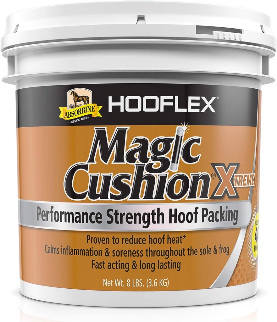 Absorbine Hooflex Magic Cushion Xtreme Hoof Packing, Veterinary Formulated Strong, Fast-Acting Relief, Reduce Hoof Heat for up to 24 Hours, 8lb Tub