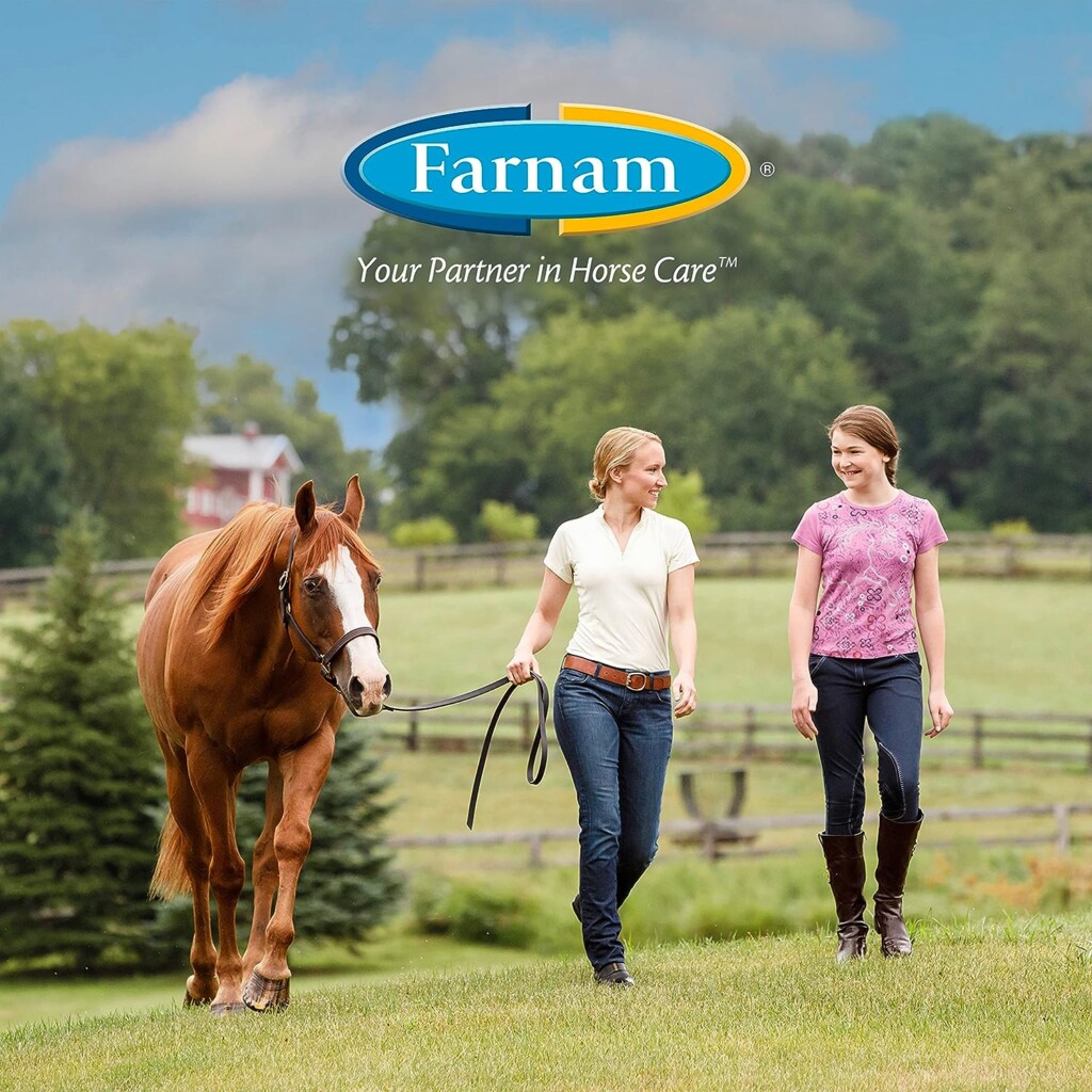Farnam Sand Clear for Horses Natural Psyllium Crumbles, Veterinarian recommended to support the removal of sand  dirt from the ventral colon, 3 lbs., 9 scoops
