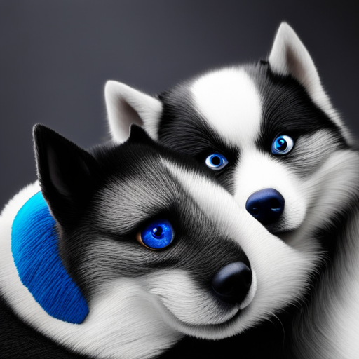 An image showcasing a close-up of a mesmerizing pair of sapphire blue eyes belonging to a Siberian Husky, captivating readers in a blog post about the enchanting blue-eyed canines