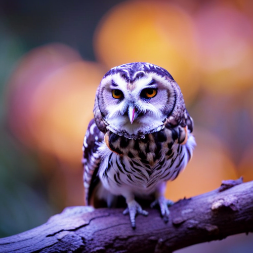  the essence of an owl's diverse palate in a captivating image