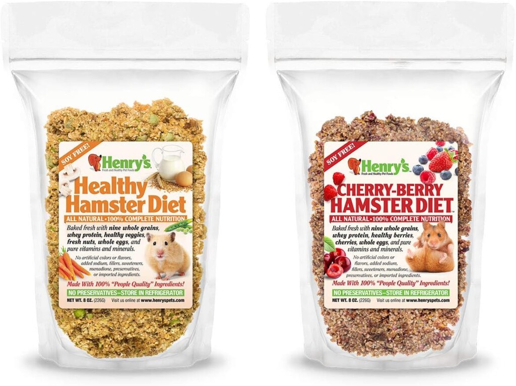 Henrys Cherry Berry Hamster Food - The Only All Natural Baked Fresh to Order (8 oz (Combo))