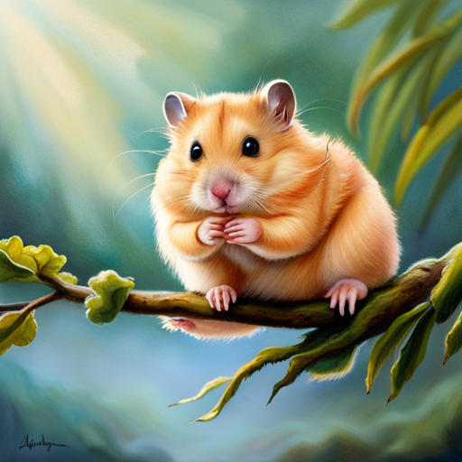An image showcasing a tiny hamster sitting comfortably in an open palm, emphasizing its petite size through a comparison to the hand's fingers and highlighting the intricate details of its fur and tiny paws