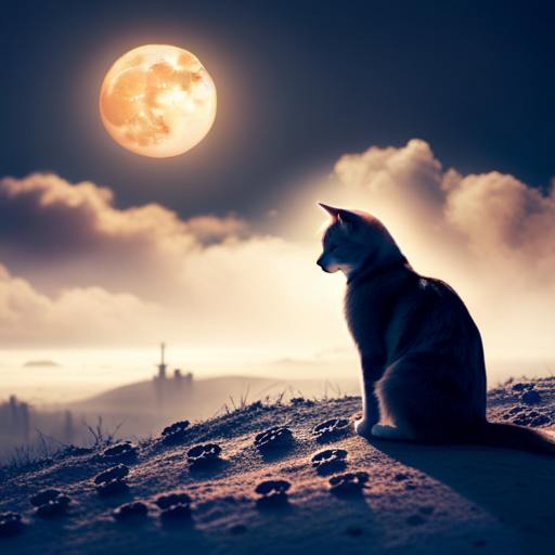 An image that captures the heart-wrenching reality of cat fatalities, portraying a somber silhouette of a feline, surrounded by fading paw prints, as a tear-shaped moon illuminates the sorrowful scene