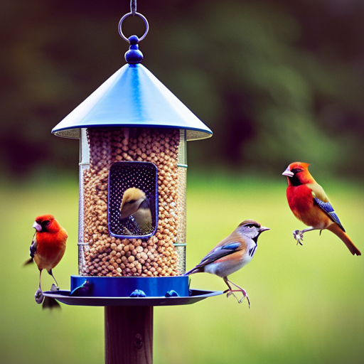 An image featuring a bird feeder surrounded by a flock of birds, with a caption "When you finally find the perfect snack but can't figure out how to use the feeder