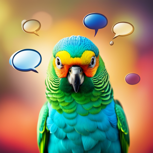An image capturing the essence of a parakeet's impressive vocabulary