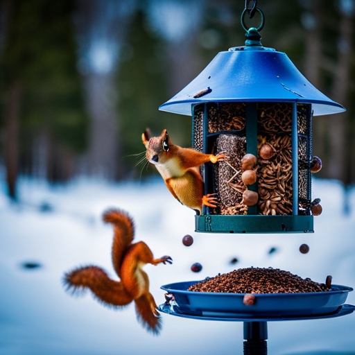An image that captures the essence of squirrel-proof feeders