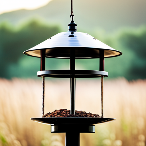 An image showcasing different bird feeder poles with varying weights and balance mechanisms