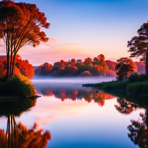 An image depicting a serene Missouri landscape, with lush forests, pristine wetlands, and a variety of vibrant bird species thriving in their natural habitats