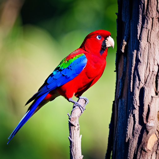  the enchanting beauty of the Crimson Rosella in its natural habitat