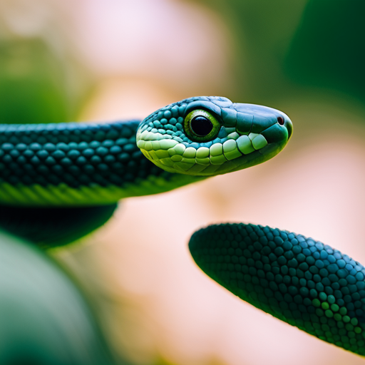 An image showcasing the intricate beauty of North Carolina's diverse snake species