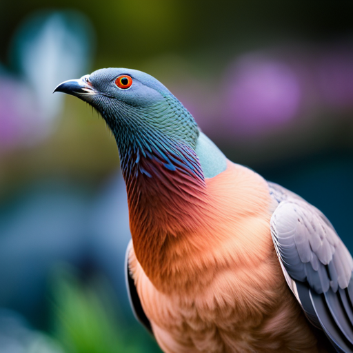 An image showcasing the captivating contrasts between a graceful dove and a resilient pigeon