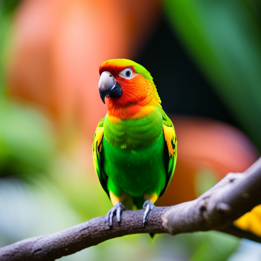 An image showcasing the radiant beauty of Jenday Conure birds in all their glory