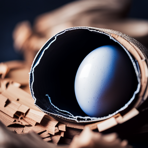 An image capturing the essence of debunking misleading visuals on black chicken eggs: A close-up shot of a cracked black egg, revealing a perfectly normal white egg inside, surrounded by shattered fragments