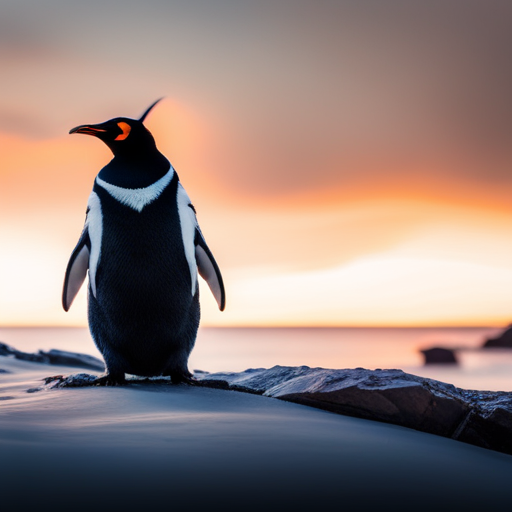 An image showcasing various penguin species in their diverse habitats: from icy Antarctic landscapes to lush coastal forests