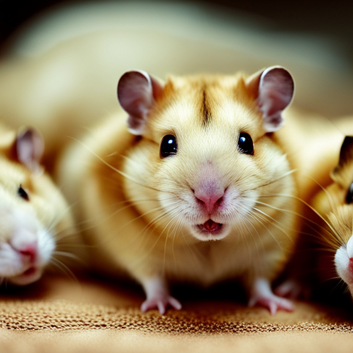 An image showcasing various breeds of tan hamsters, displaying their unique coat patterns and colors