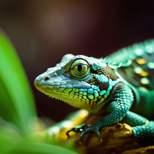 An image that captures the allure of exotic reptile pets, transporting viewers to ancient times