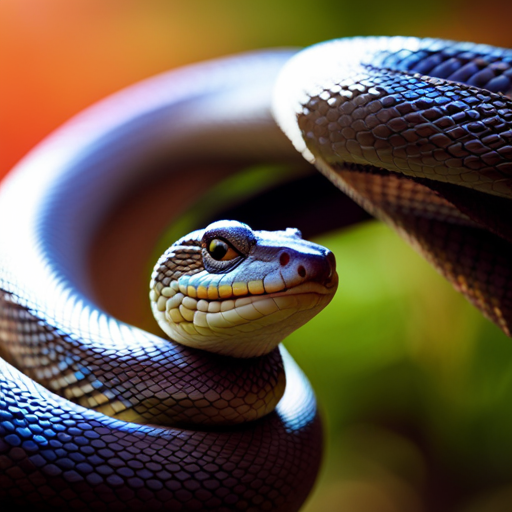 An image showcasing the mesmerizing allure of snakes as pets