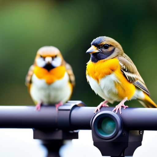 An image showcasing the difference between zoom and fixed magnification binoculars for bird watching