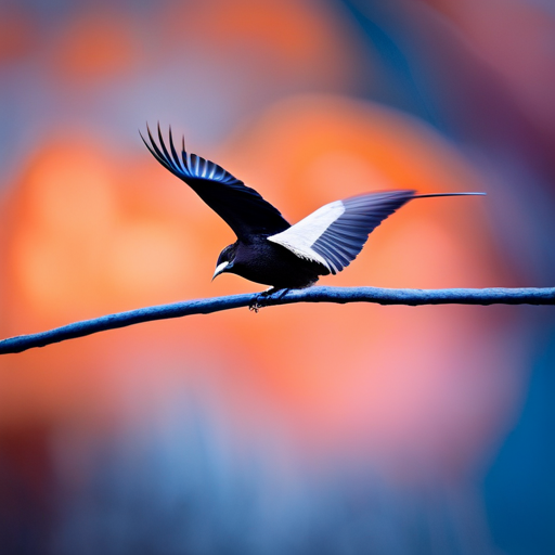 A captivating image showcasing the Best-Bird-Harness, capturing the vibrant plumage of a majestic bird soaring confidently against a backdrop of clear blue skies, with the harness gently securing the bird's wings