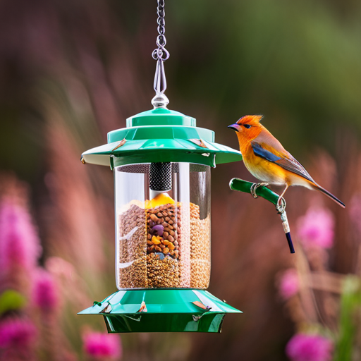 An image showcasing various types of bird feeder hangers, including deck hooks, suction cup hangers, and pole mounts
