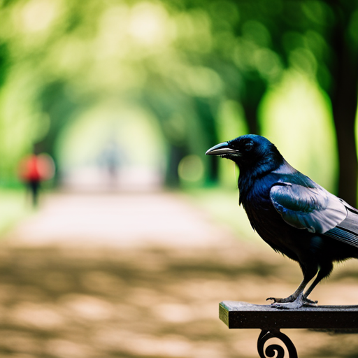 An image showcasing a serene park bench nestled in a lush, tree-lined avenue