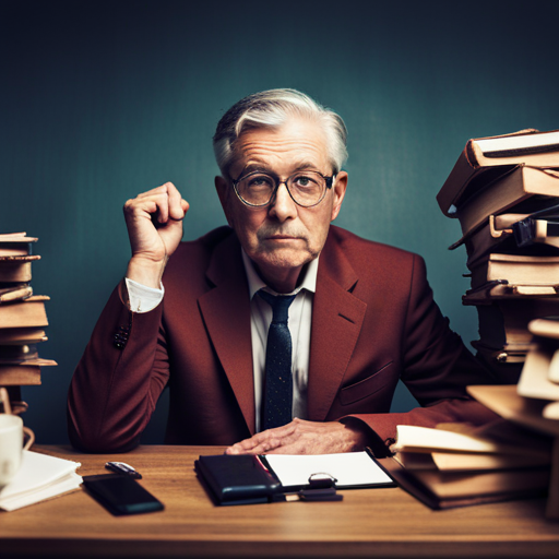 An image that depicts a person wearing glasses, their eyes squinting in discomfort while surrounded by a cluttered desk with a bright computer screen, a stack of books, and a dimly lit room to visually convey the causes of eye strain and fatigue