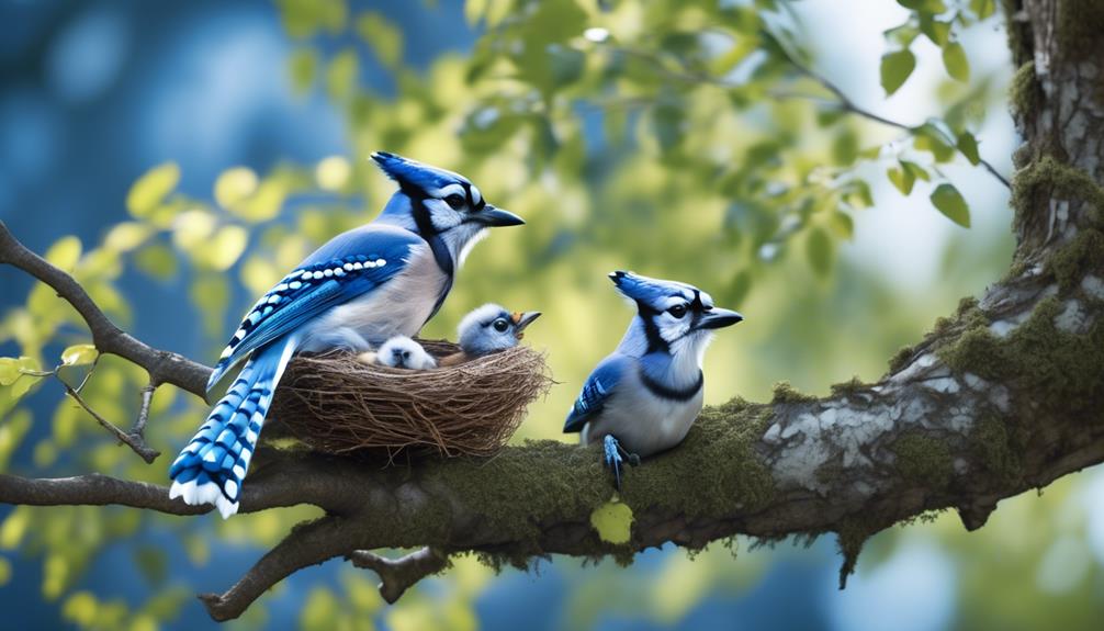 blue jay breeding behavior