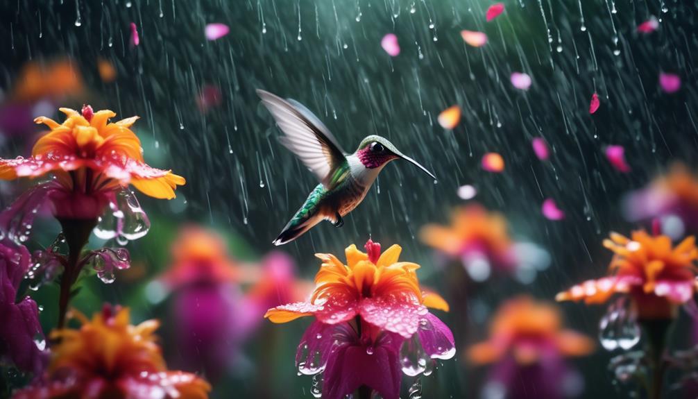 hummingbird survival in rain