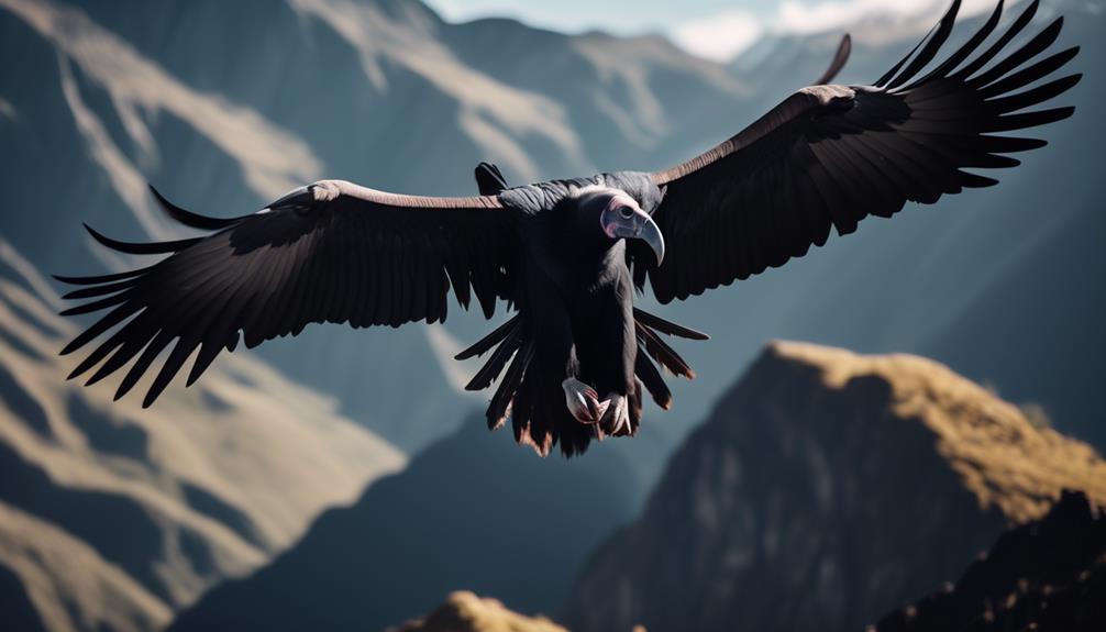 majestic andean condor soaring