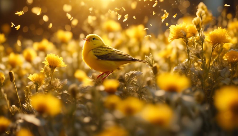 small yellow birds are vibrant