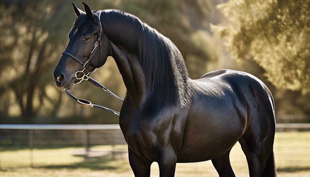 dark coat horse grooming