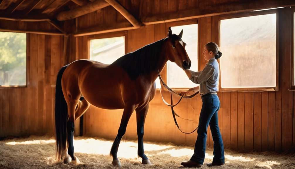 horse grooming promotes health