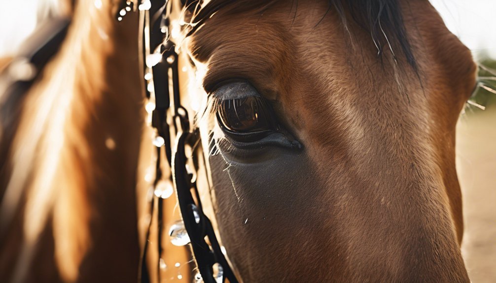 horses showing dehydration symptoms