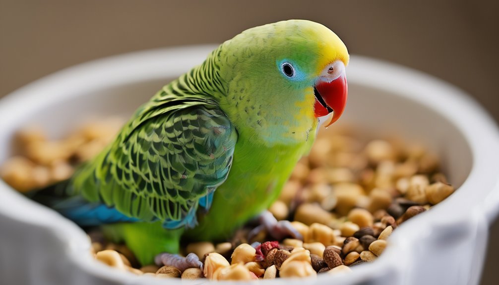 bird stress eating changes