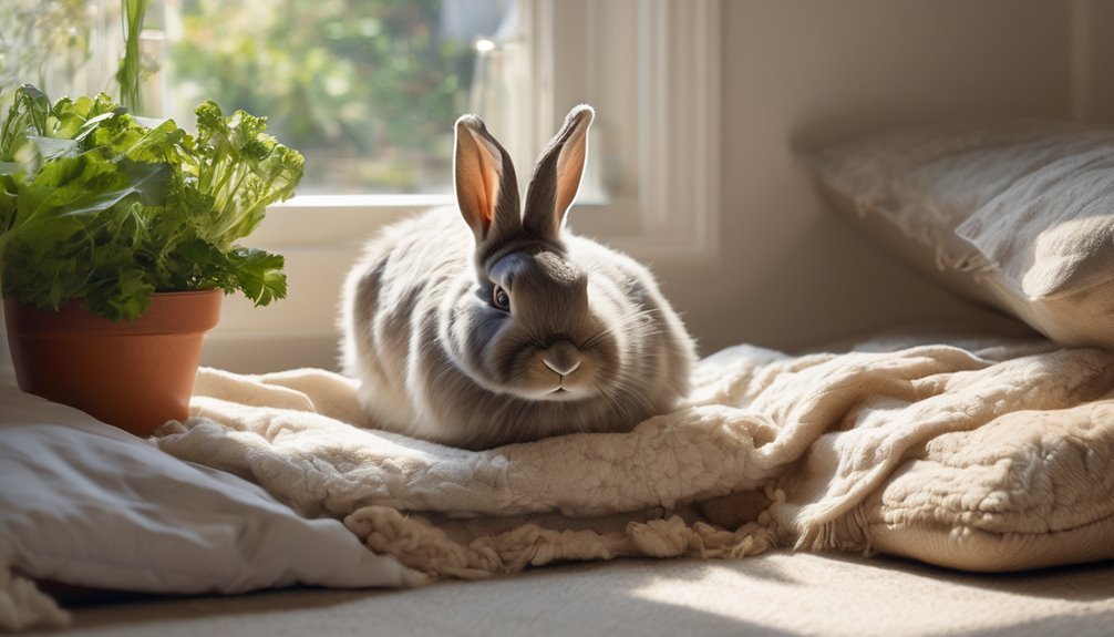 comfortable senior rabbit care