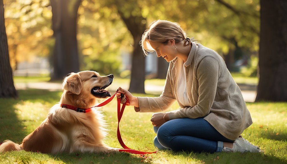 consistent patient leash training