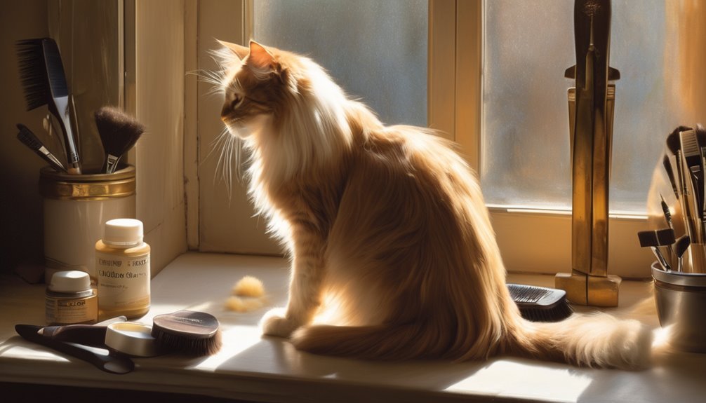 long haired cat brushing techniques