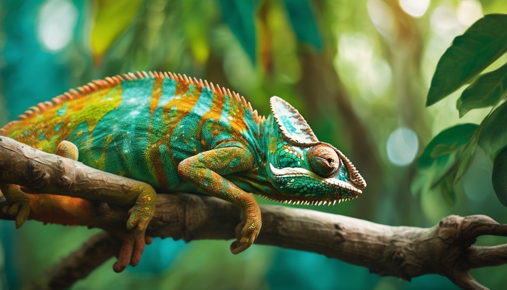 chameleons alter color dynamically