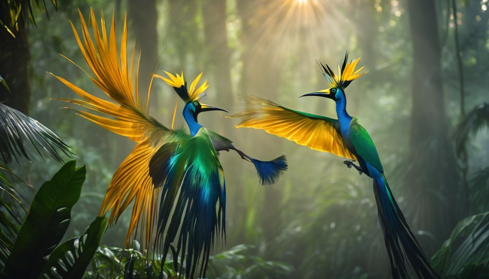 conspicuous mating display performances