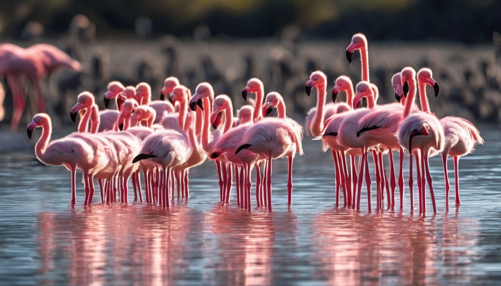 flamingo growth color progression
