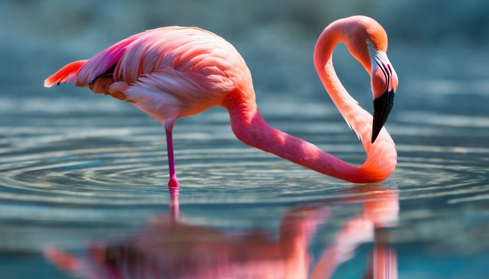 flamingos diet turns pink